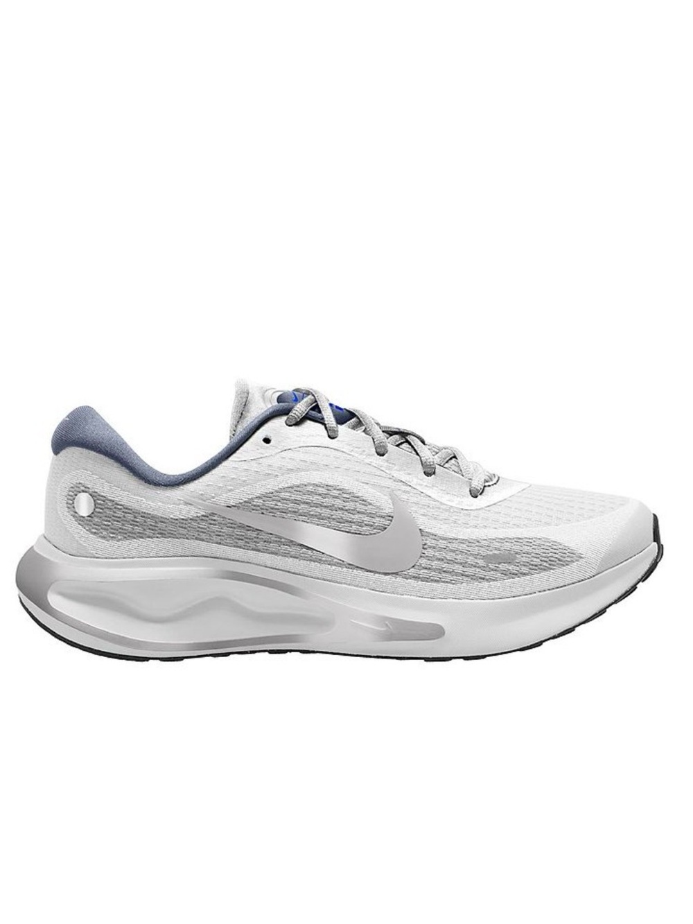 Nike Journey White and Silver Men's Road Running Sneaker Shoes